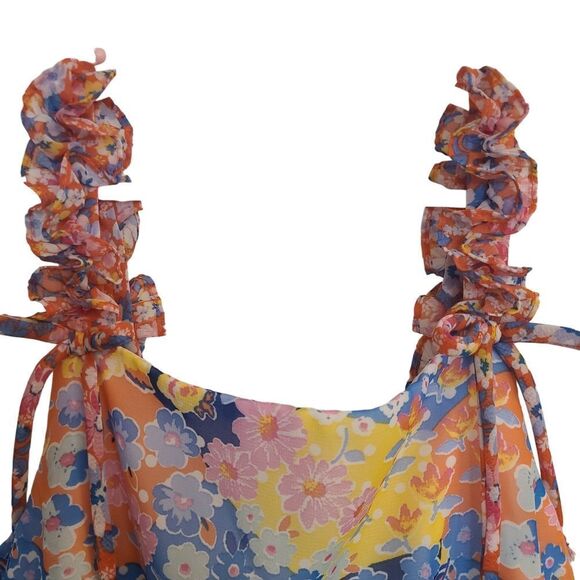 Jona Michelle Dress Tiered Chiffon Fully Lines‎ Size 10 - Picture 9 of 13